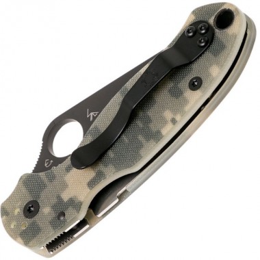 Нож складной SPYDERCO Para 3 G-10 Camo, клинок черный
